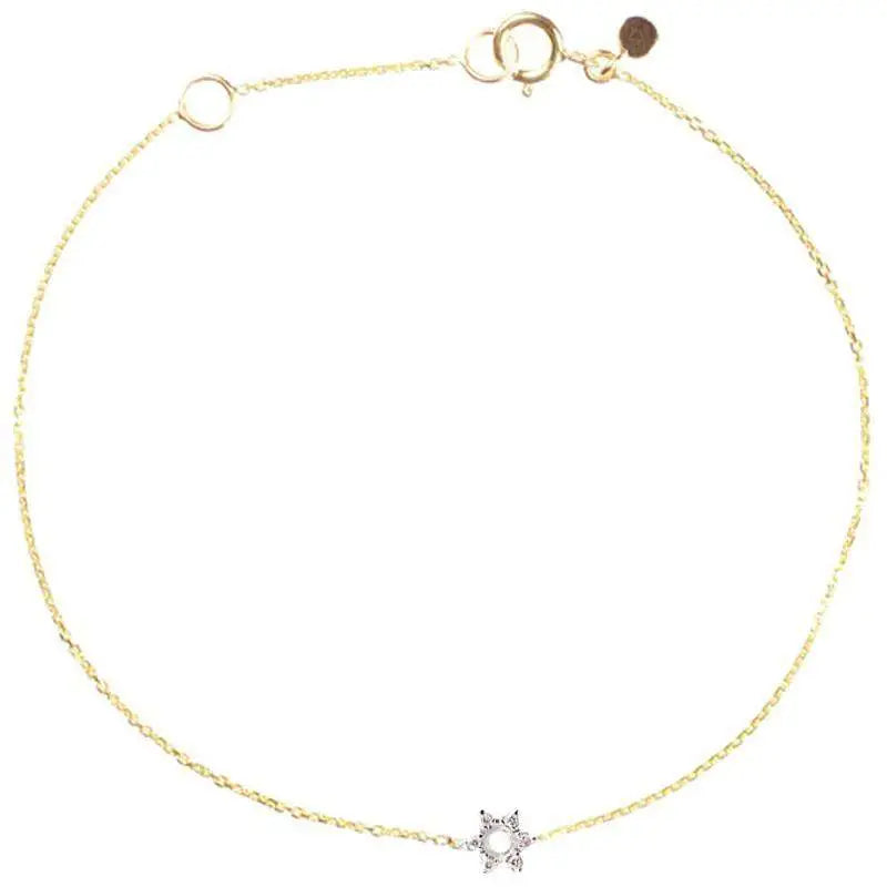 Bracelet charm étoile de David et diamants - Vingt et un