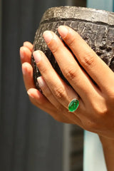 Bague tsavorite or jaune - Vingt et un grammes