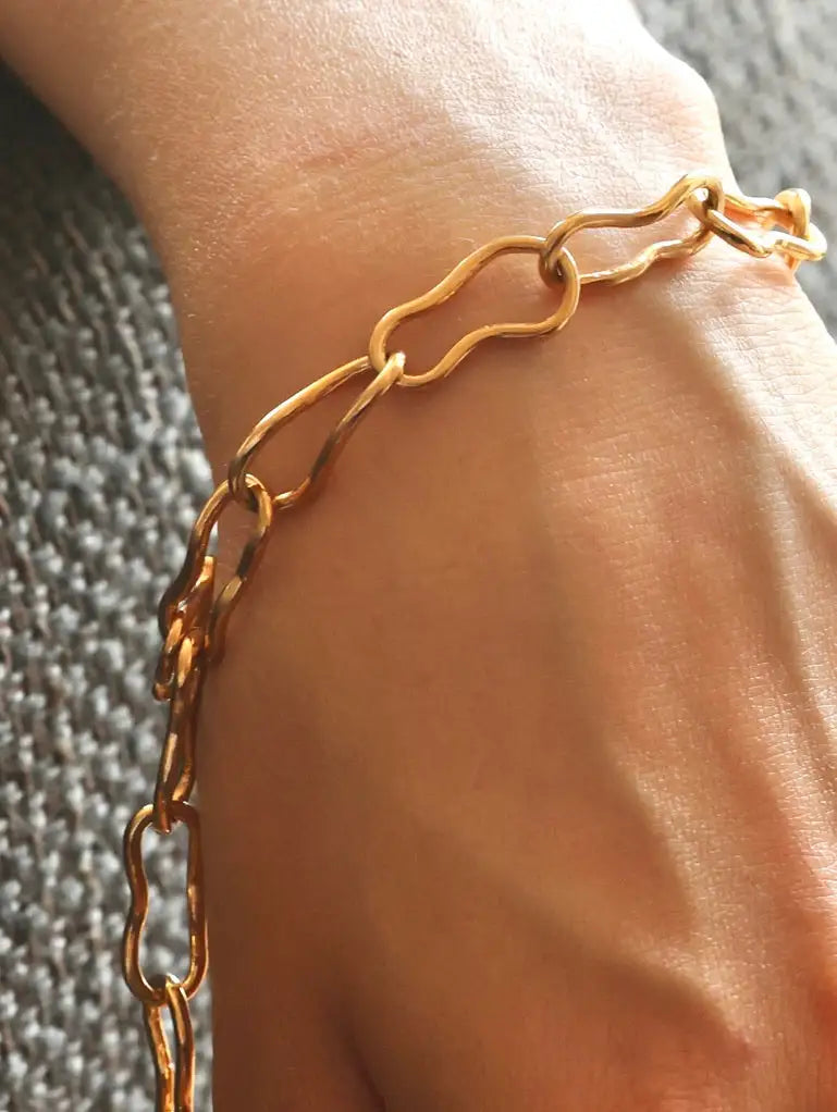 Bracelet anneaux irréguliers Vermeil - Vingt et un grammes