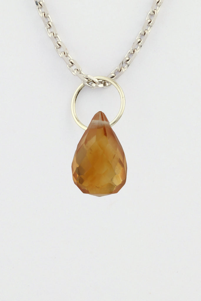 Collier goutte spessartine garnet