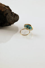 Bague aigue-marine or jaune - Vingt et un grammes