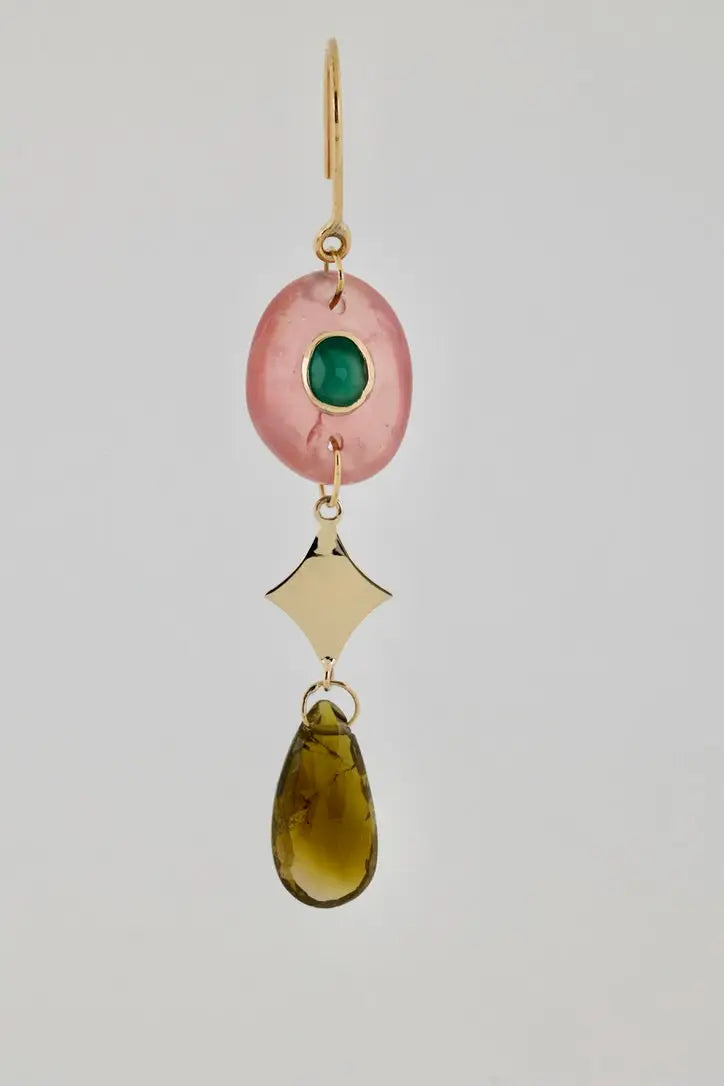 Parure Bijou Ganesh Collier + Boucles D'oreilles - Neuve Sans Emballage, Couleur Argenté