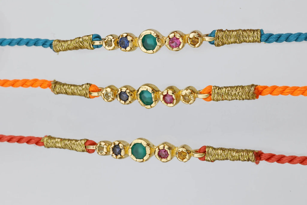 Bracelet cordon et ligne de pierres - Vingt et un grammes