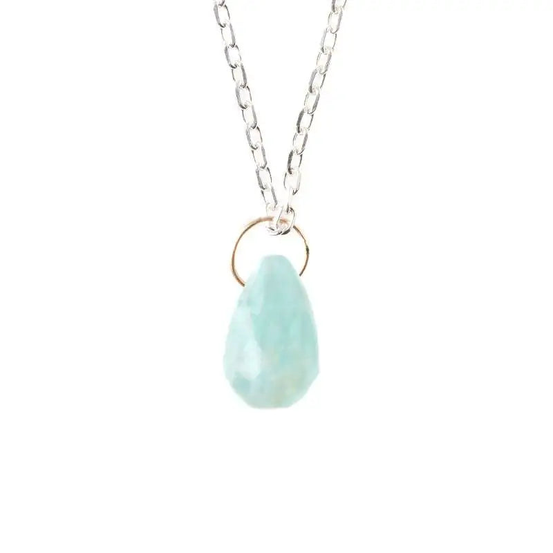 Collier goutte amazonite - Vingt et un grammes