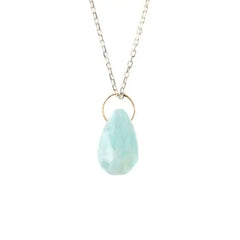 Collier goutte amazonite - Vingt et un grammes