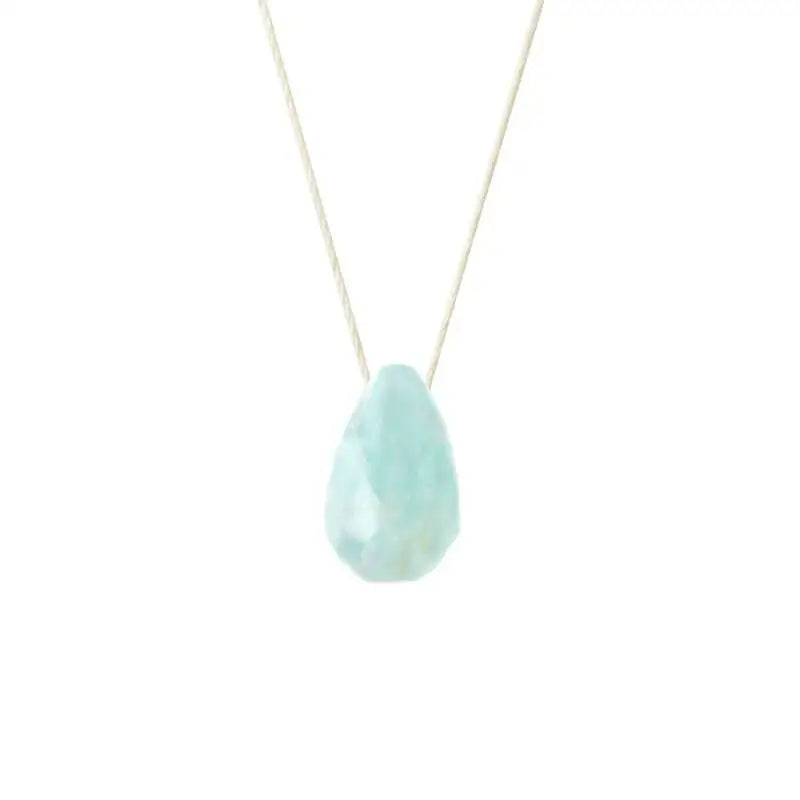 Collier goutte amazonite - Vingt et un grammes