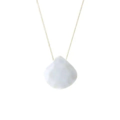 Collier goutte calcédoine bleu - Vingt et un grammes