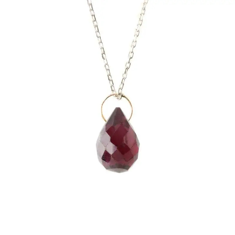 Collier goutte grenat rouge - Vingt et un grammes