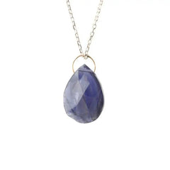 Collier goutte iolite - Vingt et un grammes