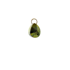 Collier goutte pyrite verte - Vingt et un grammes