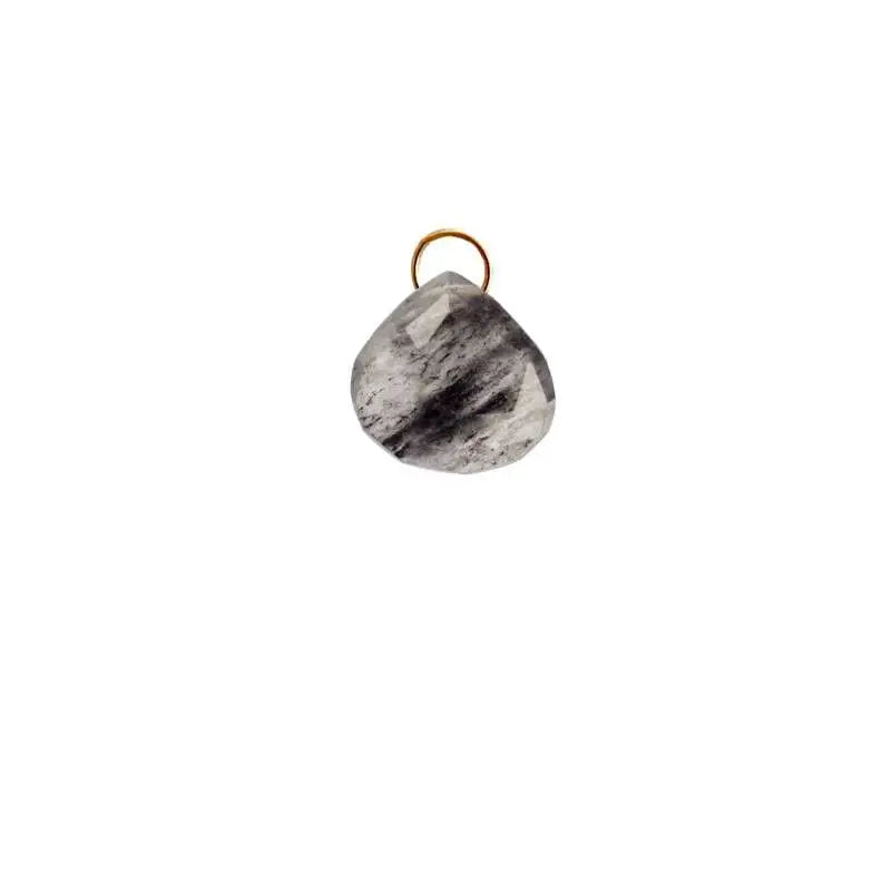 Collier goutte quartz gris - Vingt et un grammes
