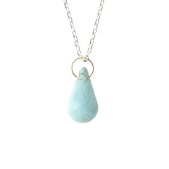 Collier goutte turquoise - Vingt et un grammes