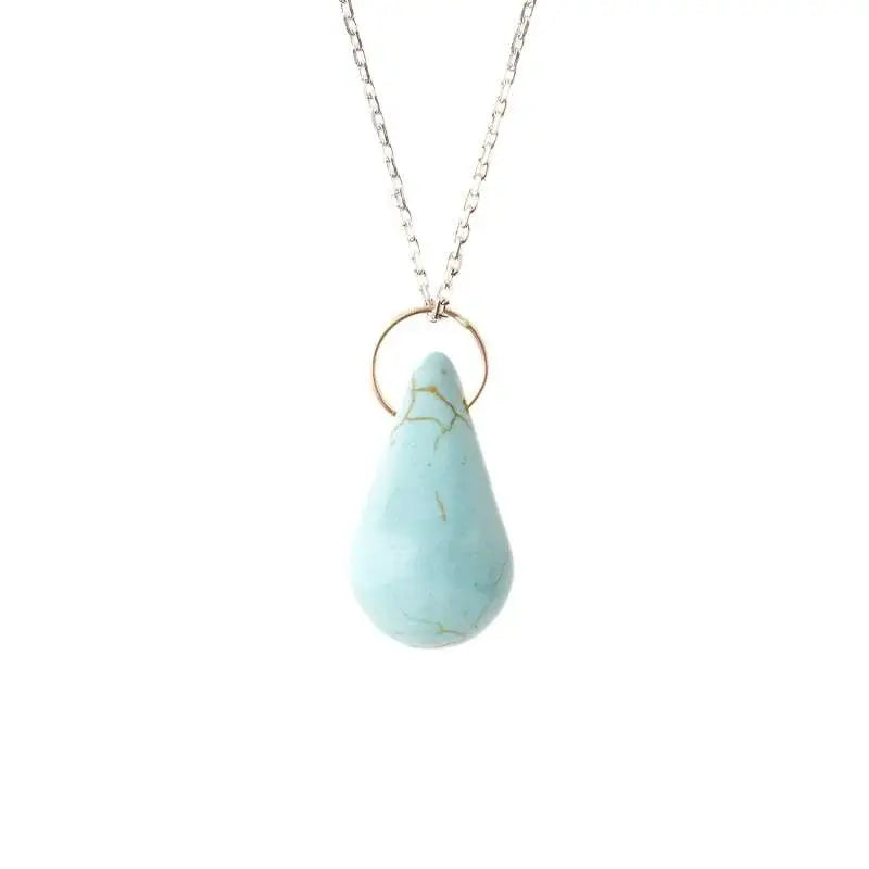 Collier goutte turquoise - Vingt et un grammes