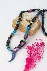 Collier mala Obsidiennes noires - Vingt et un grammes
