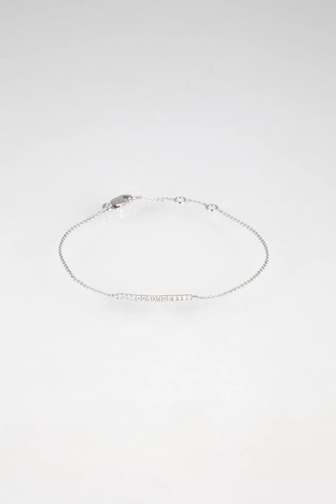 Un bracelet barrette de diamants blancs - Vingt et un